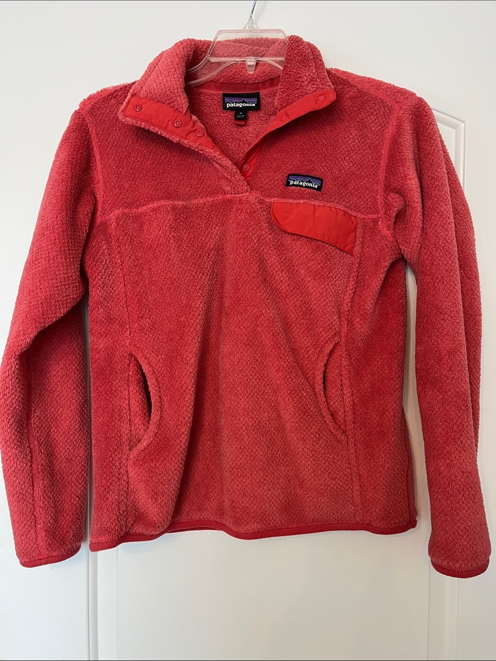 Patagonia Women's Coral Red Pullover Fleece Jacket